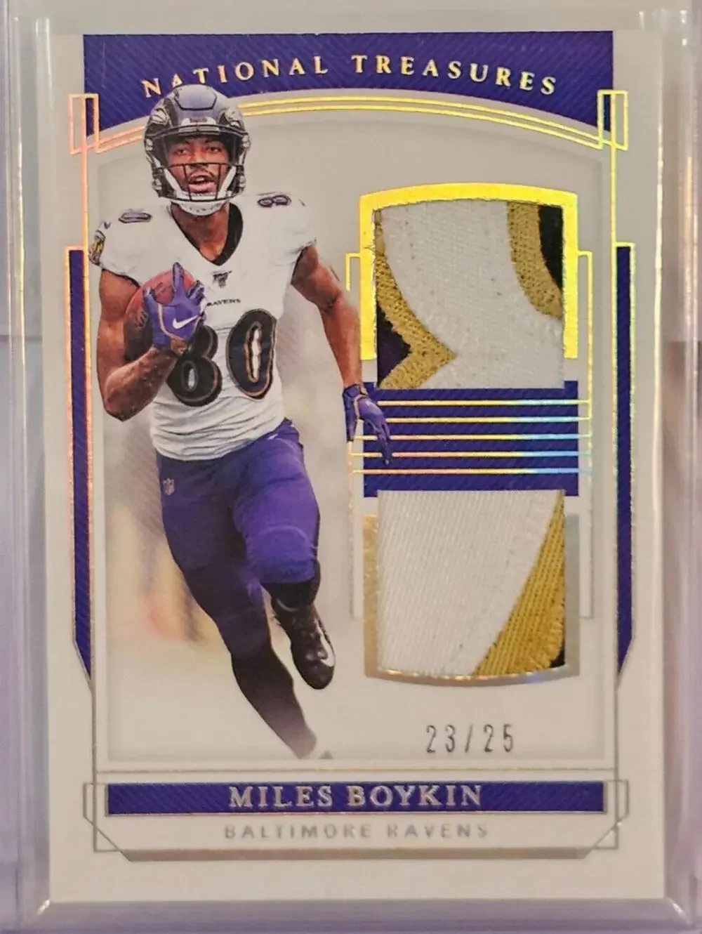 2019 Panini National Treasures - Rookie Dual Materials Miles Boykin /25